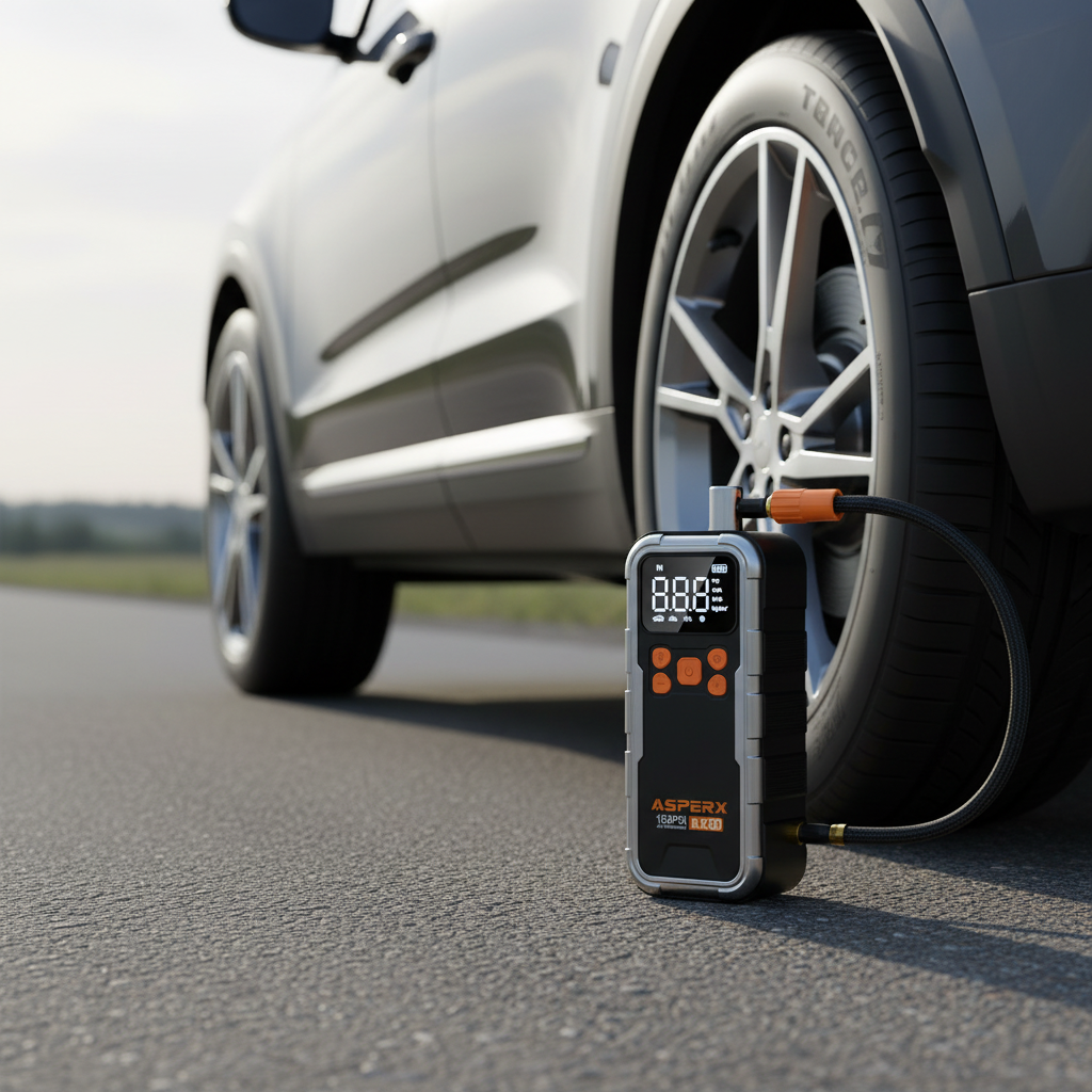 3X Faster 150PSI Cordless Tire Inflator – Portable Air Compressor with Digital Gauge & LED Light for Cars, Motorcycles, Bikes & Balls