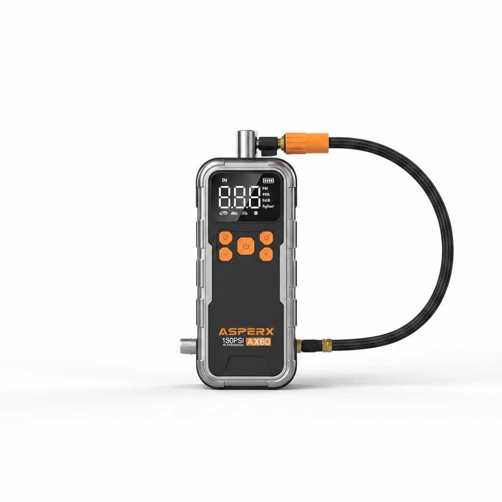 3X Faster 150PSI Cordless Tire Inflator – Portable Air Compressor with Digital Gauge & LED Light for Cars, Motorcycles, Bikes & Balls